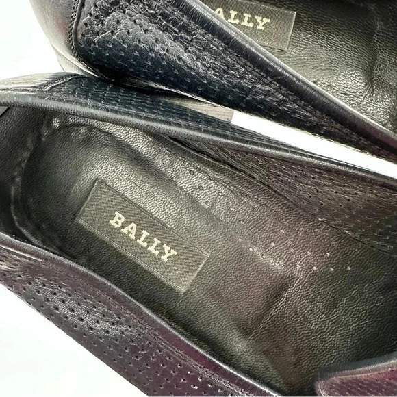 Bally mens dress shoes 12 black leather tassel penny loafers vintage 89s 90s main image 10